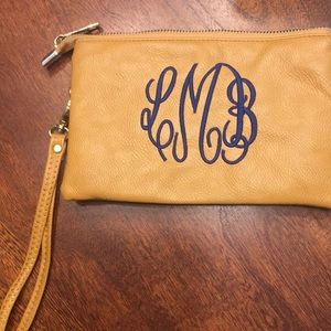 Wristlet with monogram